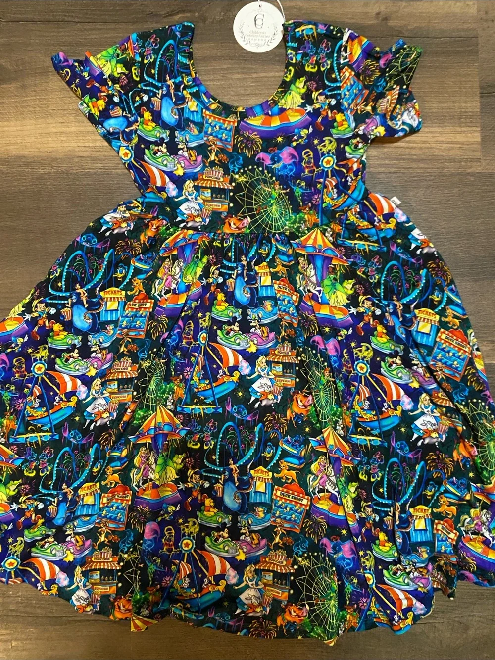 7/8 Disney Parks Bamboo Twirl Dress - modesty panel NWT